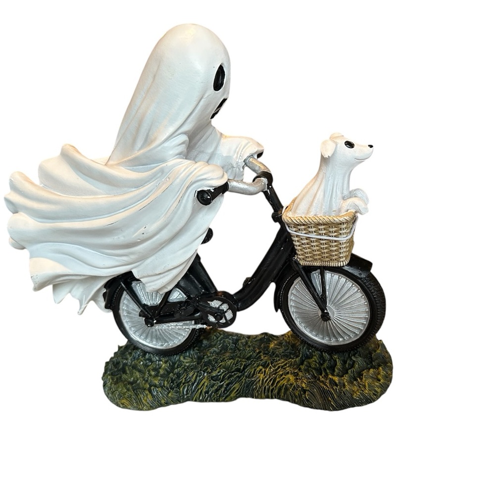 Viral Ghost and Dog Bicycle Figurine